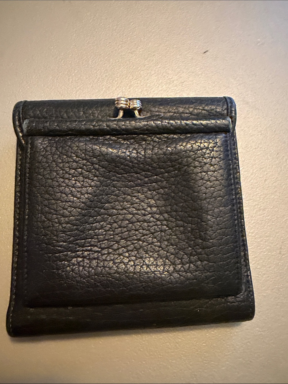 Dooney & Bourke Black Pebbled Leather Coin Wallet with Duck Emblem - Picture 3 of 5